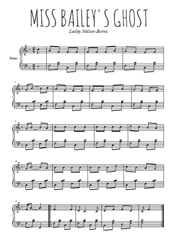 Téléchargez l'arrangement pour piano de la partition de Miss Bailey's ghost en PDF